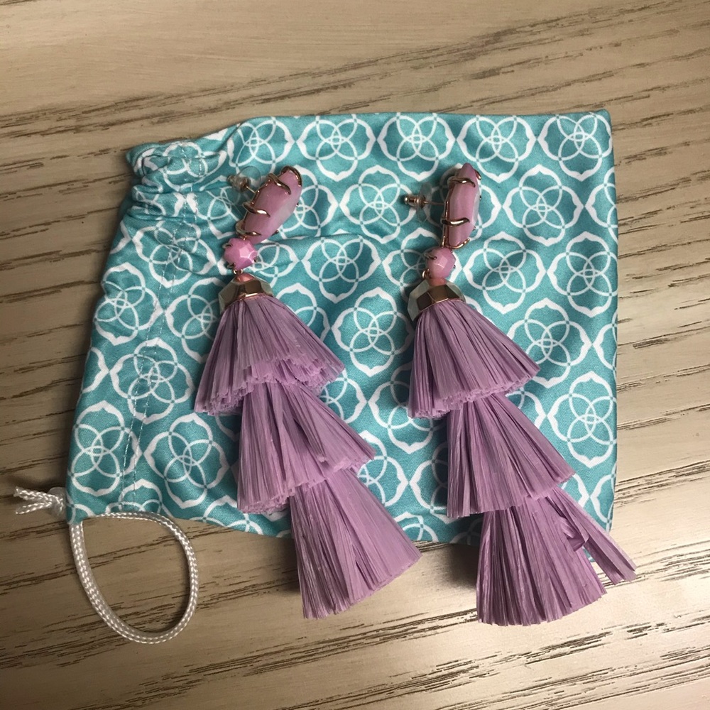 Kendra Scott Purple tassel earrings